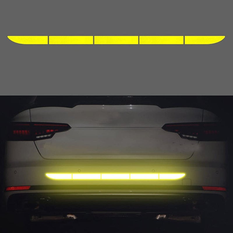 MACHSWON Car Rear Trunk Reflective Strip Fluorescent Green Warning Sticker Secure Reflector Tape Car Styling Decals Accessories 90cm - Image 2